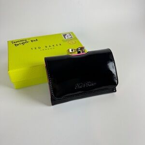 Ted Baker Black Patent Leather Wallet